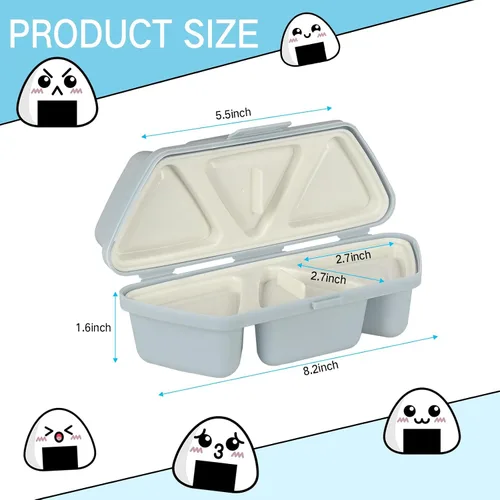 Vista 2 de HIBILDER Molde de Onigiri 6 en 1, molde triangular para sushi, una vez que hace rápidamente 6 piezas de sushi, molde multifuncional para hacer
