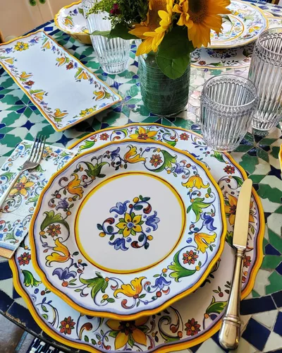 Vista 2 de Le Cadeaux Bandeja de melamina para baquette con juego de regalo de cuchillo de pan, Capri