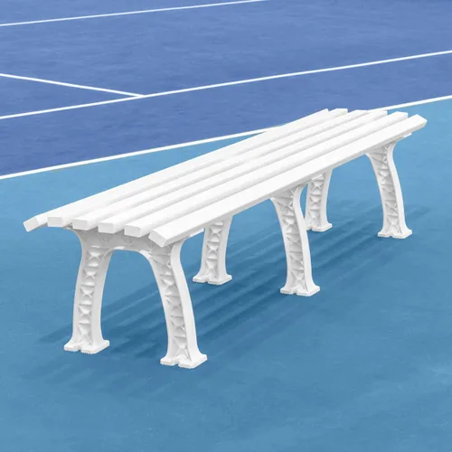 Vista 5 de Vermont Banco de cancha de tenis - 3 y 4 plazas Estándar o sin respaldo (estándar, negro, 3 plazas)