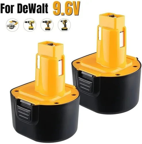 Vista 2 de LINGYUE Batería de repuesto Ni-MH de 9.6 V, compatible con Dewalt DE9061 DE9062 DW9061 DW9062 DW955K - Paquete de baterías de herramientas