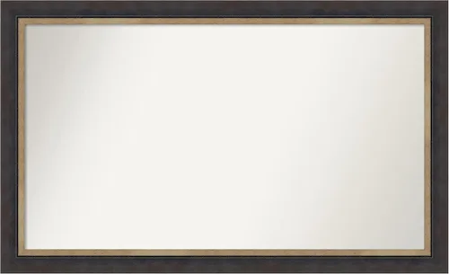 Vista 183 de Amanti Art Espejo personalizado, espejo de baño negro Astor, espejo de pared o espejo de tocador de baño sobre el fregadero (25 x 25 pulgadas)
