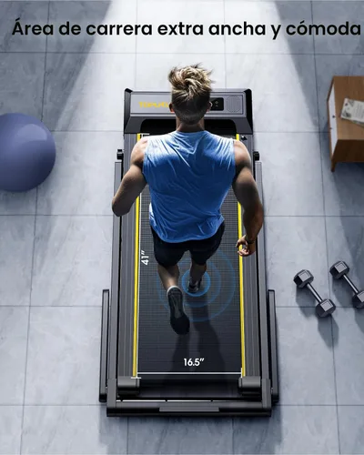 Vista 7 de TOPUTURE Walking Pad Treadmill with 12% Incline & Handle Bar, Treadmills for Home with Bluetooth Speaker, 4 in 1 Under Desk Treadmill Folding