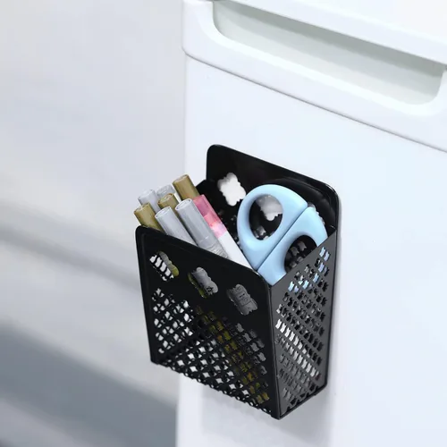 Vista 7 de Soporte magnético para lápices, organizador magnético para casillero, 1 paquete de soporte para bolígrafos, accesorios para la escuela y la oficina
