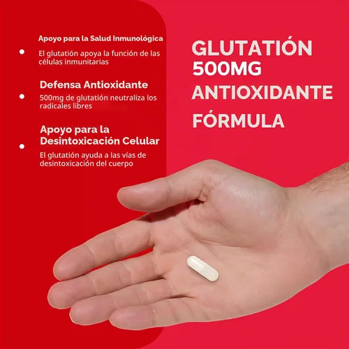 Vista 4 de GNC Glutatión 500 mg, antioxidante, apoya la salud inmunológica, 60
