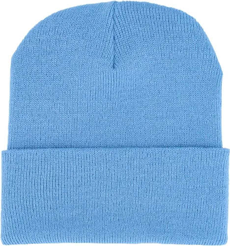 Vista 10 de KBETHOS Made in USA - Gorro de punto acrílico doblado con puños para hombre y mujer, color liso, unisex, frío 1. Gorro largo sólido negro