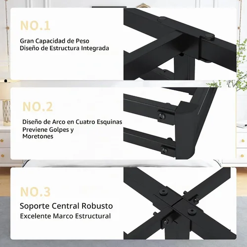 Vista 5 de XINXINYAN Twin con resorte de 3 pulgadas de perfil bajo, fuerte capacidad de carga