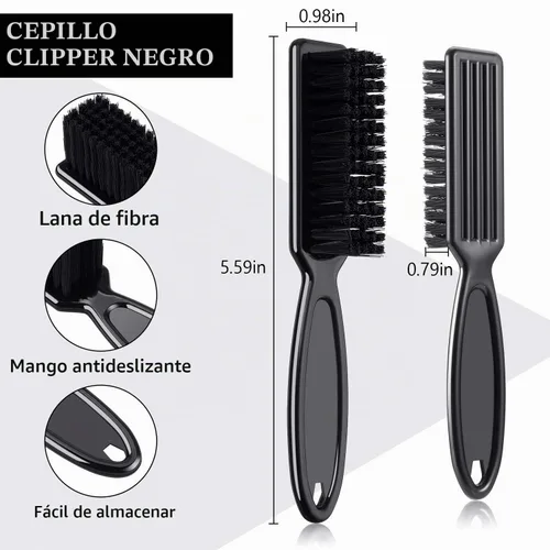 Vista 2 de Patelai 12 cepillos para cortaúñas para peluquero, color negro