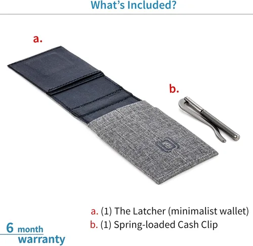 Vista 2 de Dockem Men's Minimalist Wallet, The Latcher