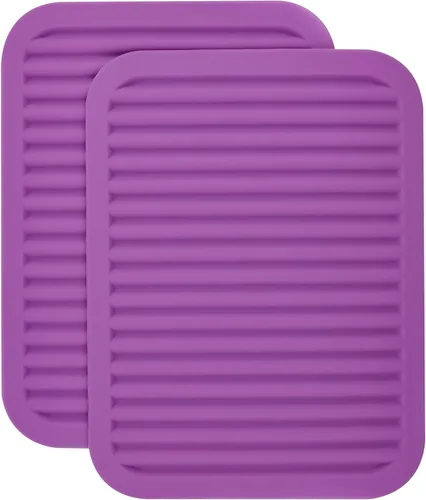 Vista 10 de Salvamanteles de silicona para ollas calientes y sartenes, almohadillas calientes para cocina, salvamanteles versátiles para platos calientes