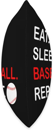 Vista 2 de Funny Baseball Lover Eat Sleep Baseball Repeat Eat Sleep Repeat Lovers - Almohada de béisbol divertida, 16 x 16 pulgadas, multicolor