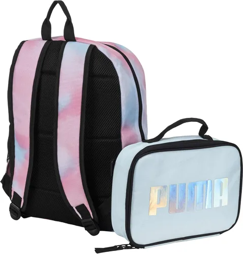 Vista 3 de PUMA - Combo de juego de mochila y lonchera para niños Nube rosa