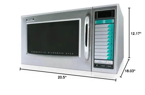 Vista 10 de Sharp Horno de microondas comercial de servicio medio (15-0429) R-21LVF 1 pie cúbico