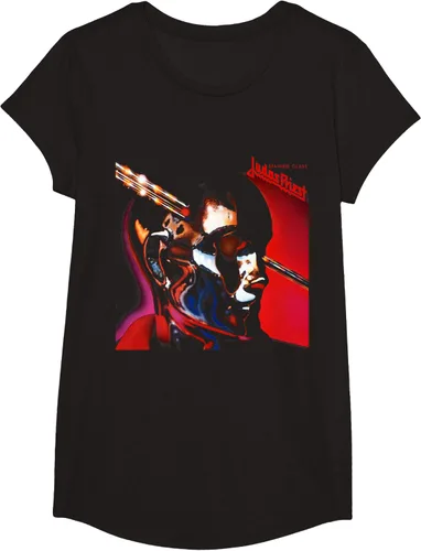 Vista 3 de Judas Priest - Camiseta de clase manchada, Negro