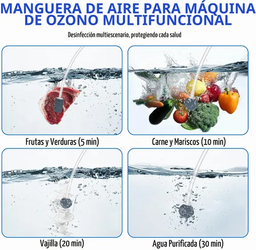 Vista 6 de Tubo de aire de silicona y piedra difusora para máquina portátil de ozono VTAR