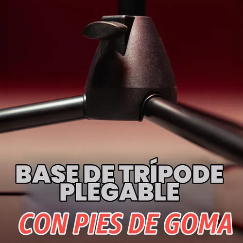 Vista 4 de Gator Frameworks Serie Rok-It Soporte Trípode Telescópico para Micrófono Ajustable con 32" a 62" de Altura y Brazo Extensible, Totalmente Plegable