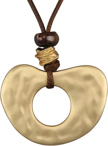 Vista 69 de Jeilwiy Collar de cuero para mujer, collar funky, gargantilla de cuerda con colgante, joyería de estilo bohemio