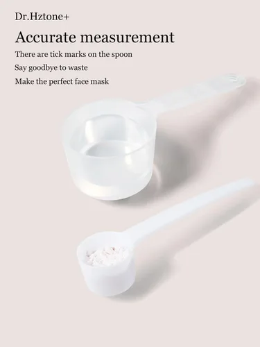 Vista 4 de Conjunto de tazón de mezcla de máscara facial, cepillo aplicador de máscara de barro facial flexible, cepillo sin pelo loción corporal y aplicador
