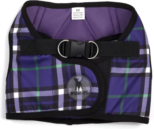 Vista 8 de THE WORTHY DOG Easy Step-in Mesh Harness for Small Dogs, Red Be Mine - Rojo