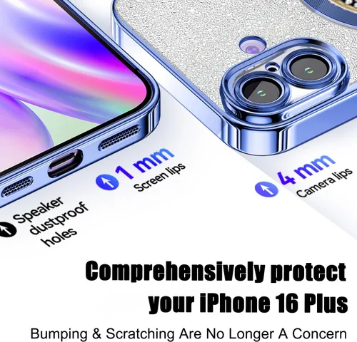Vista 268 de Misscase Funda magnética con purpurina para iPhone 11 compatible con MagSafe, protección completa, delgada, a prueba de golpes, antiarañazos