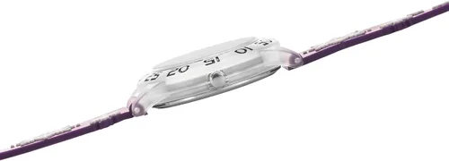 Vista 4 de Disney Reloj analógico de cuarzo con correa de plástico para niños Frozen, Púrpura, Moderno