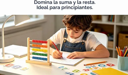 Vista 2 de MAGIKON Ábaco miniatura, marco de conteo de madera de 5 filas