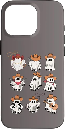 Vista 20 de Carcasa divertida para iPhone 13 Pro Max Boo Haw Western Cowboy Ghost Cowgirl