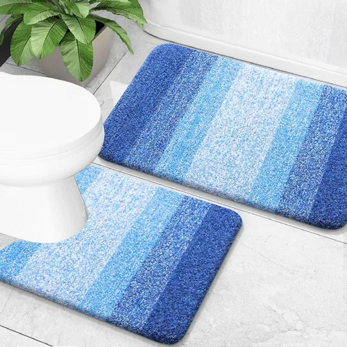 Vista 49 de OLANLY - Juego de tapetes para baño de 2 piezas, de microfibra, suaves y absorbentes, antideslizantes, lavables a máquina y para secadora, felpudos