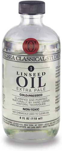 Vista 19 de Chelsea Classical Studio Barniz de retoque de lavanda, utilizado para la protección de obras de arte al óleo y transpirabilidad, botella de 2 onzas