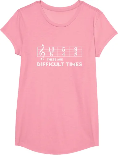 Vista 98 de Musician - Camiseta con texto en inglés "These are Difficult Times", talla S