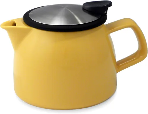Vista 10 de FORLIFE Bell - Tetera de cerámica con infusor de cesta, 16 onzas/15.9 fl oz, grafito negro