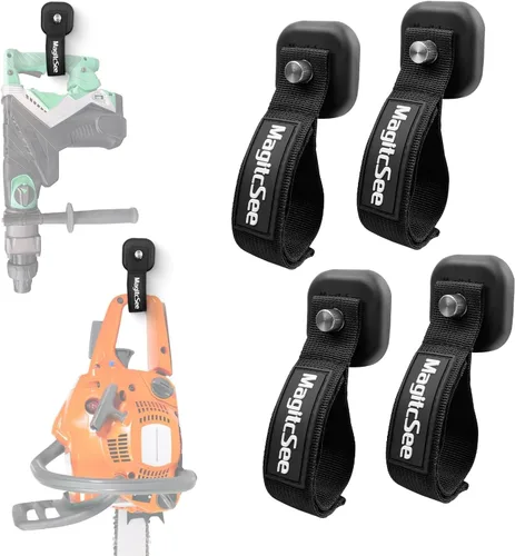 Vista 8 de Paquete de 2 correas de gancho magnético resistentes para cables de extensión, potentes ganchos de almacenamiento Cruise Garage para colgar cables