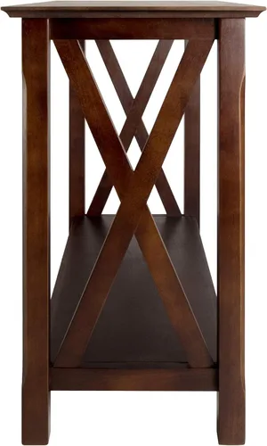 Vista 5 de Winsome Xola - Mesa consola con estante en capuchino, mesa de entrada delgada para pasillo, sala de estar, muebles elegantes para cualquier