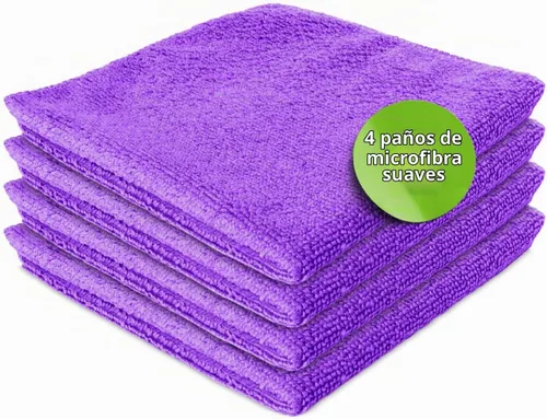 Vista 2 de Screen Mom Paños de microfibra morados (paquete de 4) – Paños de limpieza de pantallas de microfibra, paño de limpieza de TV para limpiadores