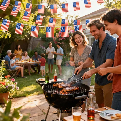Vista 4 de Pequeña bandera estadounidense, mini bandera de Estados Unidos, decoración de banderines para desfiles, fiestas, aulas, jardines y festivales
