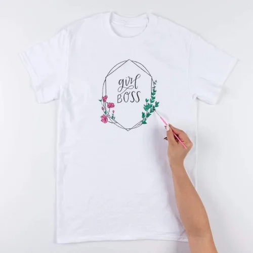 Vista 4 de Tulip Camiseta DIY Led Board & Designs Diseño de tela, Multi