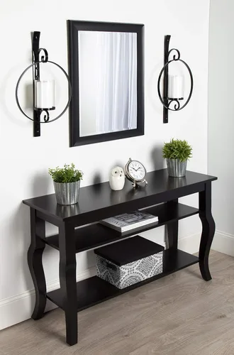 Vista 6 de Kate and Laurel Doria - Candelabro de pared de metal, color negro