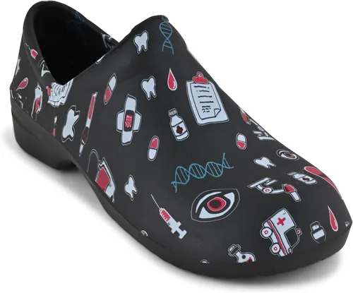 Vista 3 de Comfort Trends Zuecos para mujer, zapatos de enfermera, zuecos de jardín