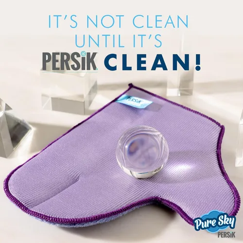 Vista 9 de persik Pure-Sky - Guante de limpieza de microfibra Ultra – Just Add Water No necesita detergentes – 2 en 1, combinación para vidrio y multiusos