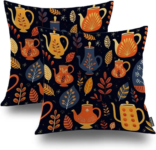 Vista 81 de Shrahala Juego de 2 fundas de almohada de mandala de color beige para exteriores, cuadradas, mandala, para interiores, de lino resistente al agua