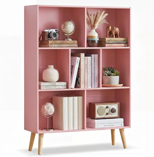 Vista 44 de YAHARBO Estantería de 2 cubos, soporte para tocadiscos negro con almacenamiento de vinilo de hasta 100 álbumes, estante horizontal para libros