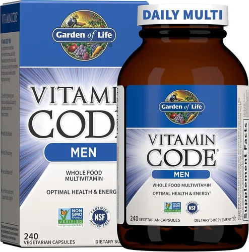 Vista 9 de Garden of Life Vitamin Code - Multivitamínico de Alimentos Integrales para hombres, 120 cápsulas, vitaminas para hombres, mezcla de frutas