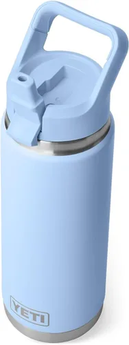 Vista 34 de YETI Rambler Botella de 26 onzas, aislada al vacío, de acero inoxidable, con tapa de popote a juego Rojo rescate