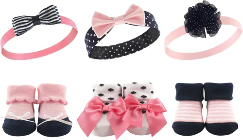 Vista 64 de Hudson Baby Conjunto de regalo de diadema y calcetines para niña
