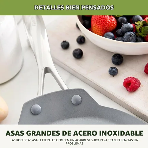 Vista 10 de GreenPan Valencia Pro 9.5" Ceramic Nonstick Crepe Pan, Hard Anodized