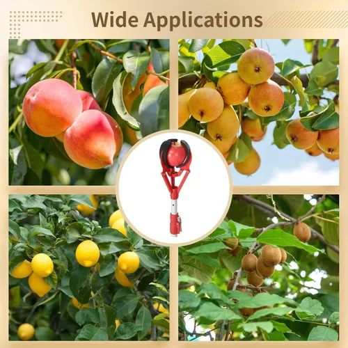 Vista 6 de Poste recogedor de frutas con telescópico de cesta, ajustable de 4.3 a 7.5