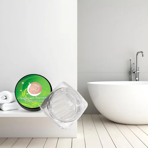 Vista 5 de Kit de 10 tiras correctoras de uñas encarnadas blancas, herramienta de pedicura gruesa, tira alisadora de uñas para hombres y mujeres, herramienta