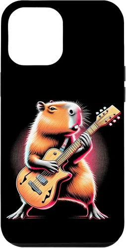Vista 25 de iPhone 16 Capybara Playing Guitar Like A Rocker Guitarist Rock'n Roll Case