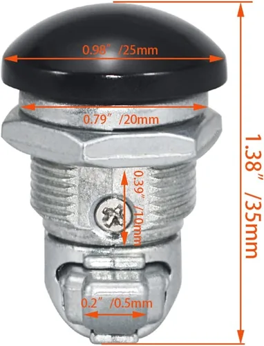 Vista 5 de WOWTK Kit de pestillo de puerta/panel de combustible con botón para Harley Touring Electra Glide, Street Glide, Ultra Limited, Tour Glide, Road
