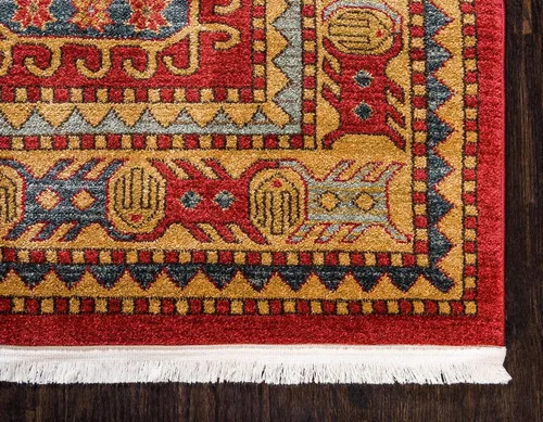 Vista 9 de Unique Loom Sahand Collection - Alfombra tradicional geométrica roja (2 pies 2 pulgadas x 3 pies)