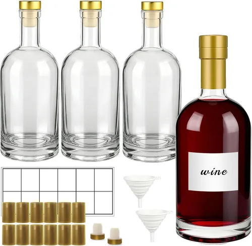 Vista 11 de TBWIND Paquete de 12 botellas de vidrio ámbar de 12 onzas / 12.7 fl oz con 12oz/ 12.7 fl oz